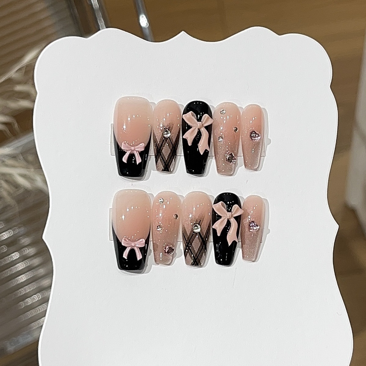 10pcs Sweet Style Press on Nai - Nail Art Glitter recension och pris