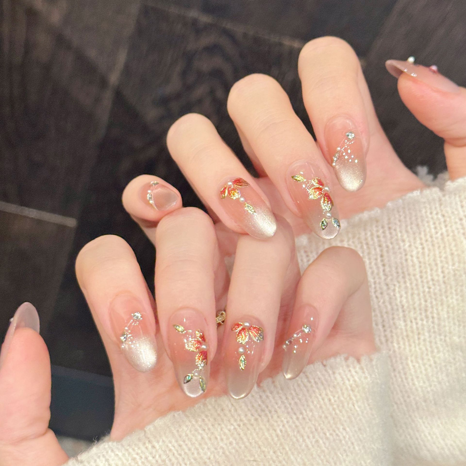10pcs Handmade Fake Nails Pres - Nail Art Aesthetic recension och pris