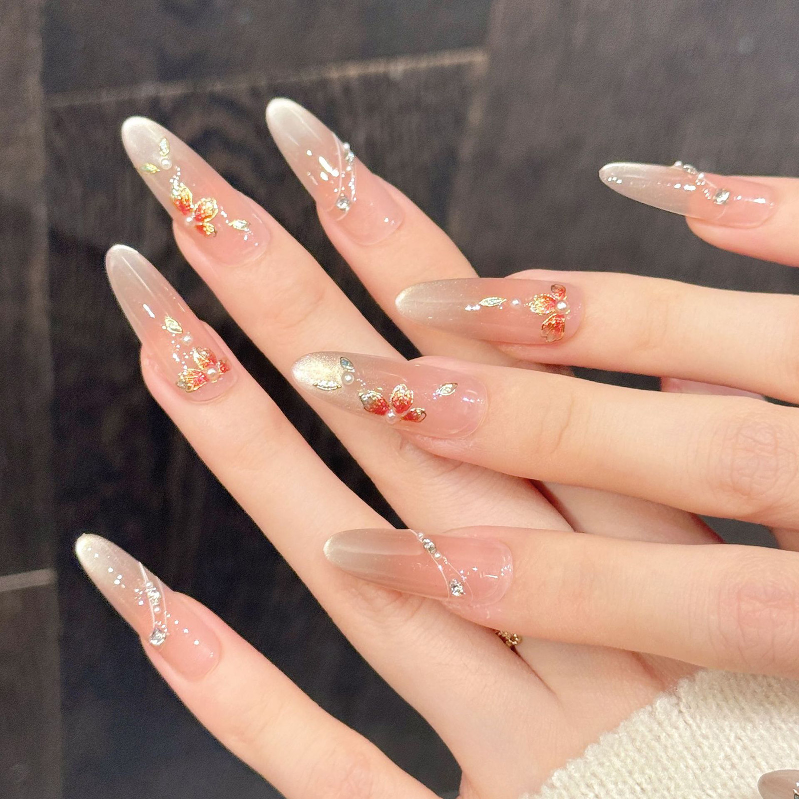 10pcs Handmade Fake Nails Pres - Nail Art Aesthetic recension och pris