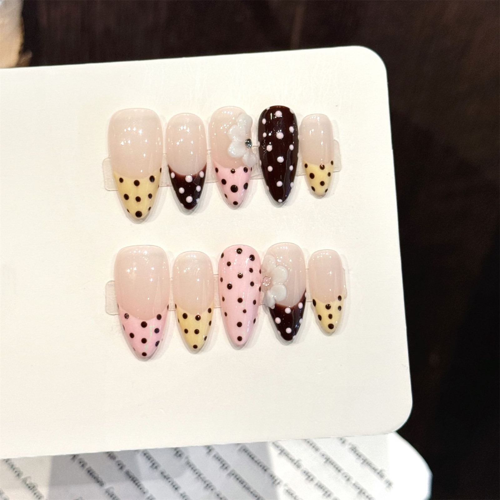 10pcs Handmade Wine Red French - Nail Art Red Wine recension och pris