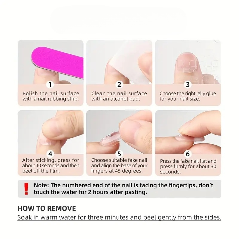 10pcs pure hand pressed short  - Nail Art Aesthetic recension och pris